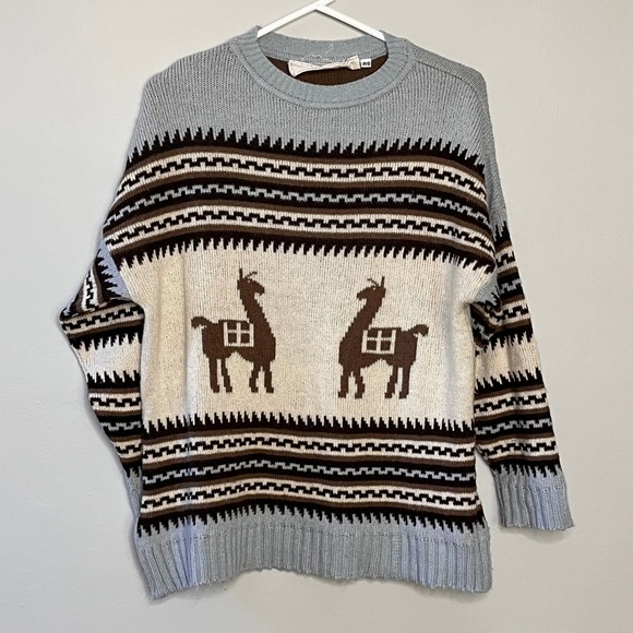 Jen's Pirate Booty Sun Valley Sweater Storm Lama Oversized S Cozy Boho Thick - Picture 3 of 11